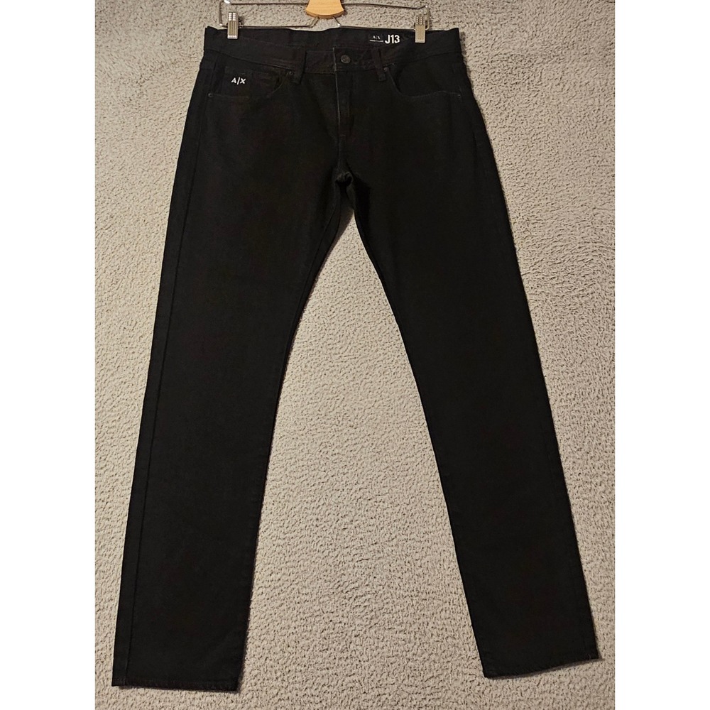 Armani Exchange J13 Slim Fit Black Denim Jeans Mens Size 32 x 31